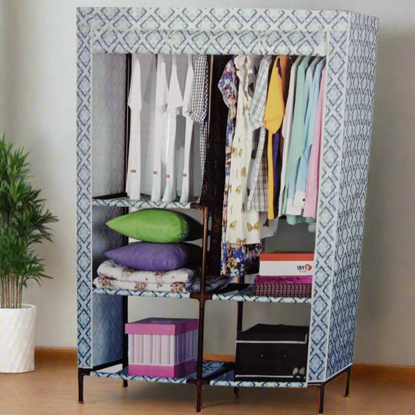 5-Shelf Foldable Portable Wardrobe (L-130 x W-47 x H-175 cm)