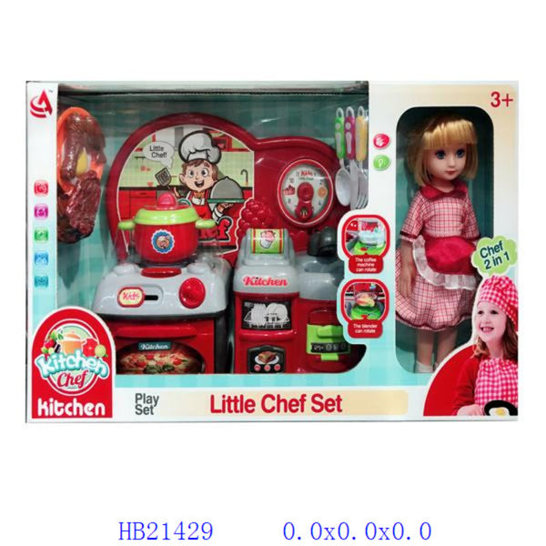 Little Chef 2-in-1 Playset with Doll
