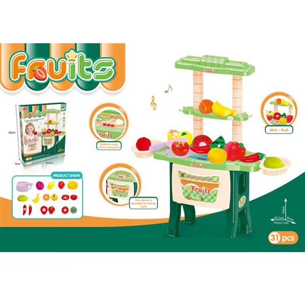 Pretend Play Musical Fruit Shop - 31 Pcs/Set