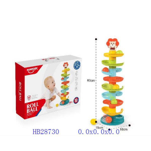 Colorful 9-Layer Roll Ball Play Set
