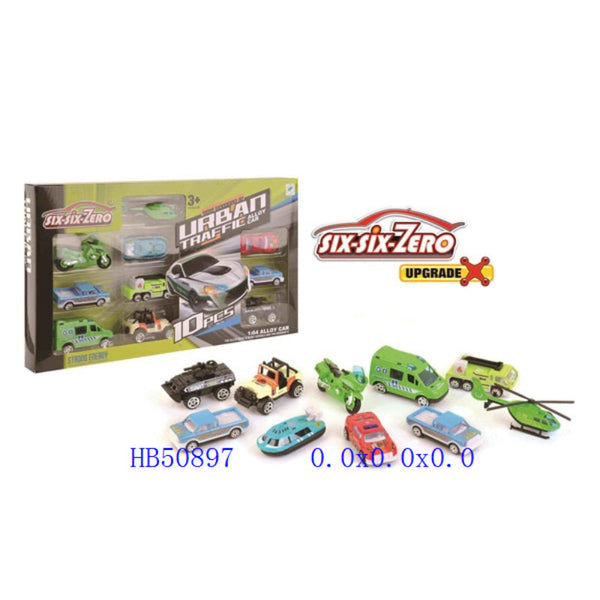 Dinky Car Set – 10 Miniature Toy Cars