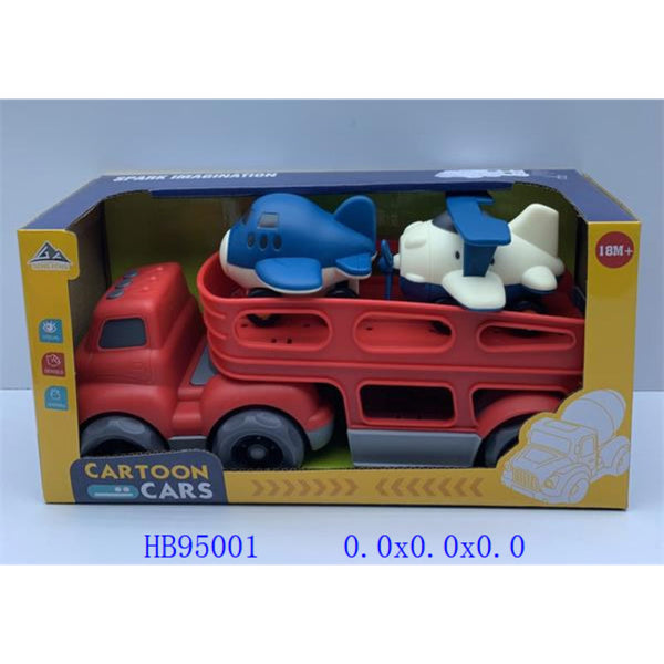 Mini Cartoon Inertia Truck with Airplanes