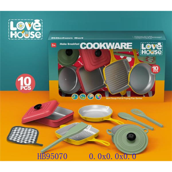 Love House 10-Piece Cookware Play Set