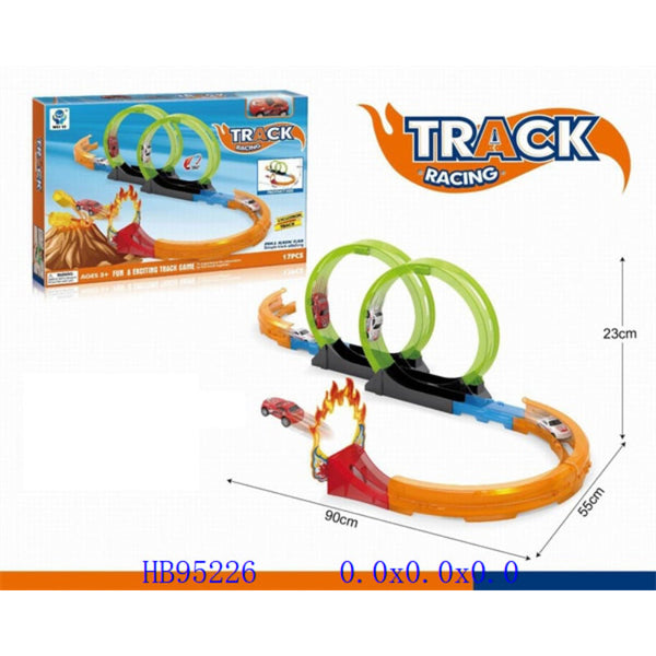 Double Loop Stunt Racing Car Track Set