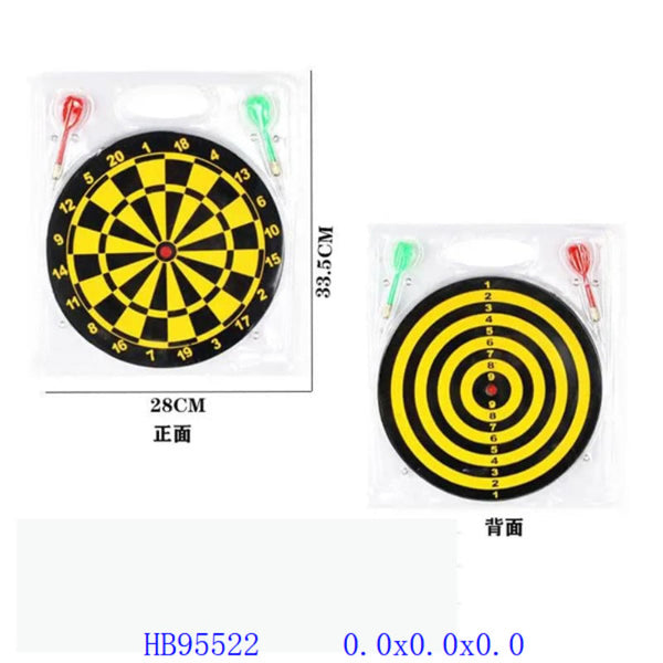 10-Inch Double Sided Paper Dart Target Set with 2 Darts