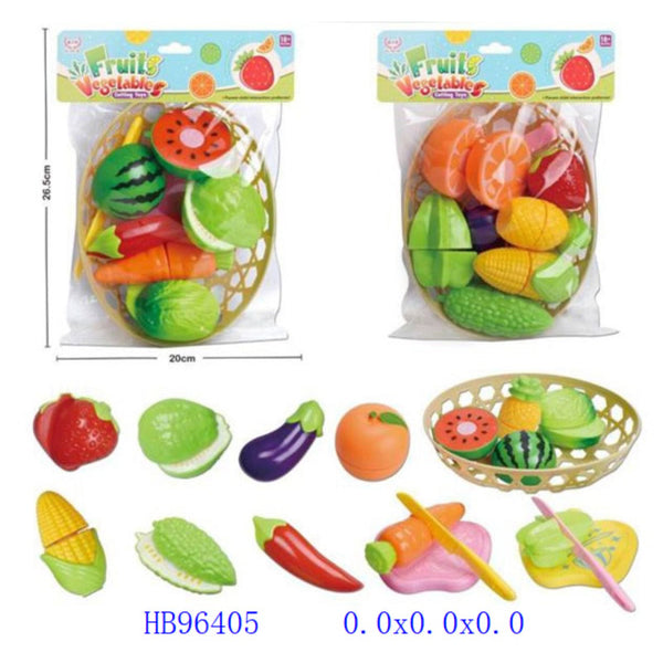 Mini Chef Kitchen Toy – Cuttable Fruits & Vegetables Set