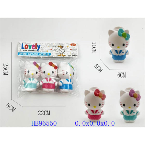 Hello Kitty Rubber Bath Toy - Set of 3