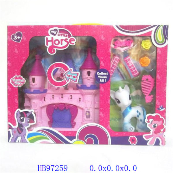 Little Pony Castle Dollhouse with Light and Music