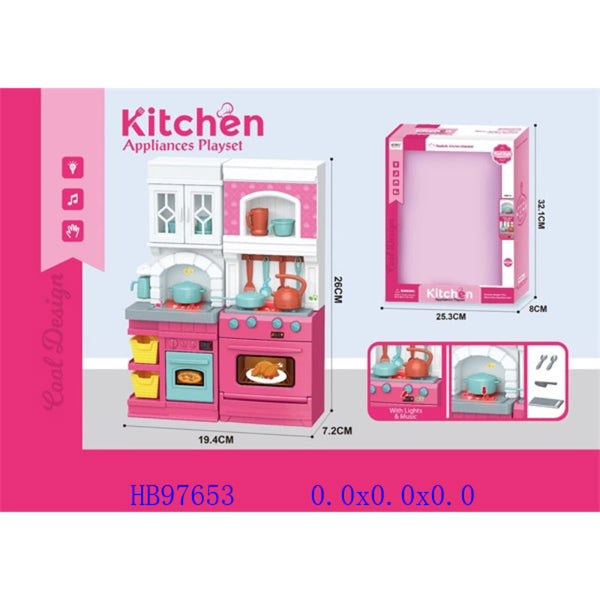 Pretend Play Kitchen Appliances Play Set With Lights & Sound
