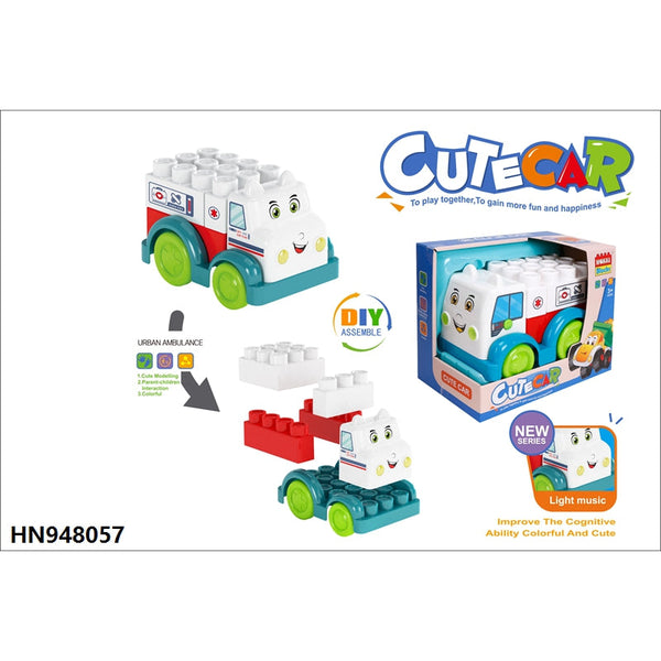 Ambulance DIY Building Blocks Set with Music