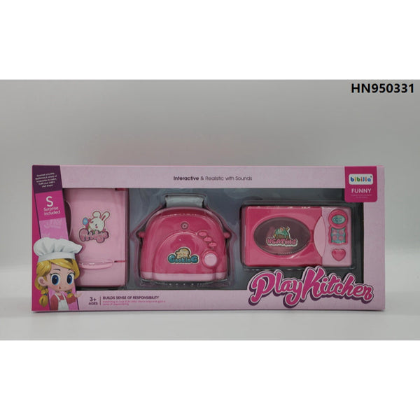 Pretend Play Toaster, Microwave & Fridge Set