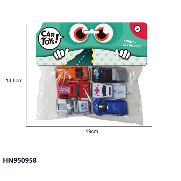 Dinky Slide Vehicle Toys - Set of 6