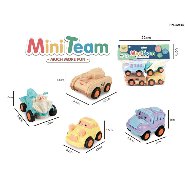 Mini Team Car - Set of 4