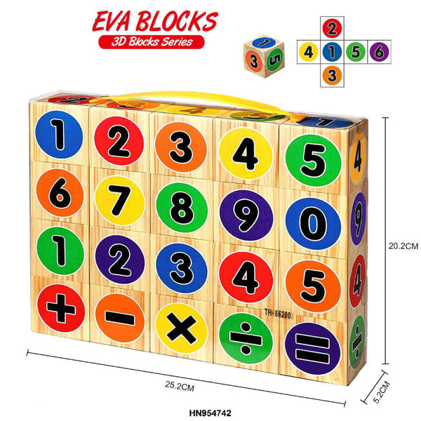 6 Sided EVA Numeric Learning Blocks | 3D Blocks