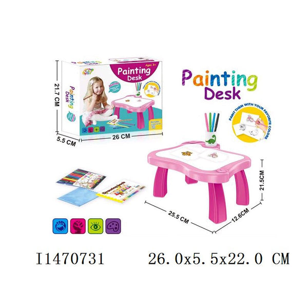 Painting Desk for Kids - Pink