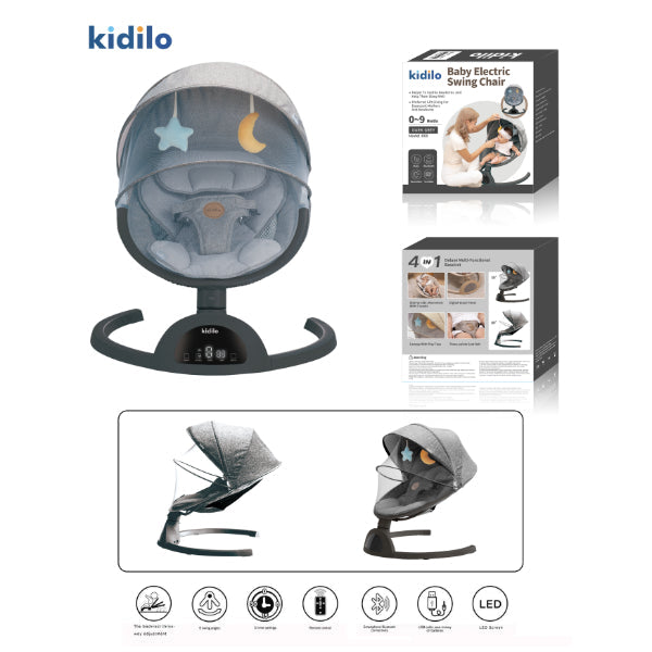 Kidilo Electric Baby Swing Chair 3-in-1
