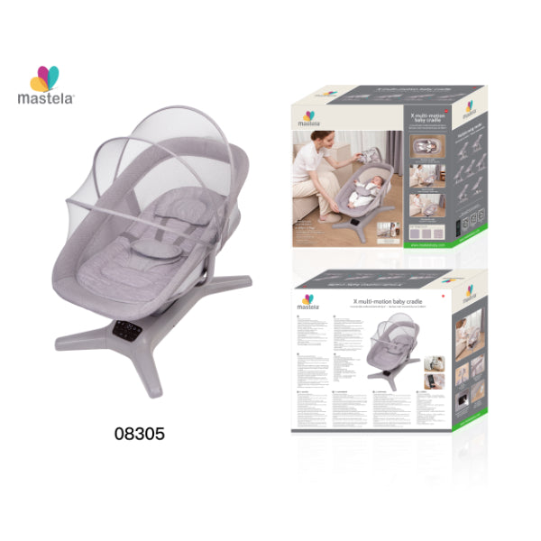 Mastela Swing X Multi-Motion Baby Cradle Lite - Grey