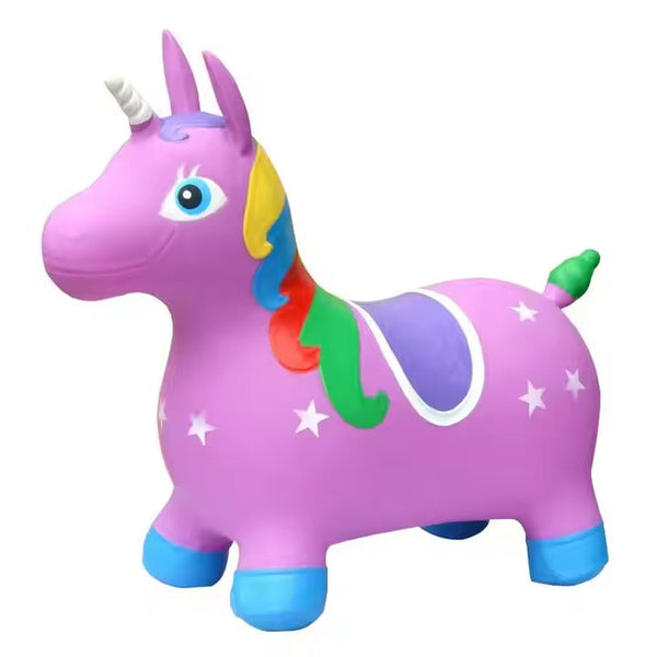 Purple Unicorn Inflatable Hopper Ride-On Toy