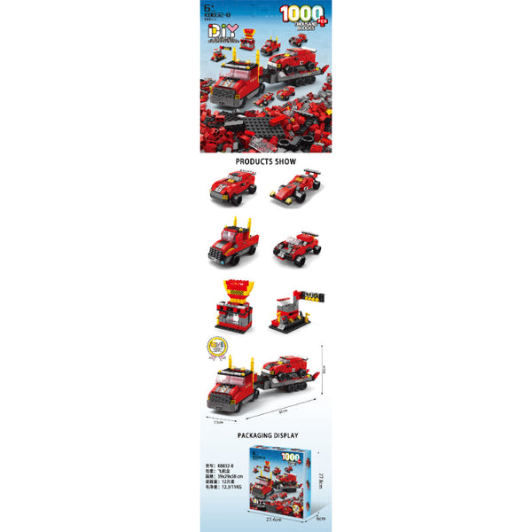 Truck and Trailer DIY Building Blocks Set