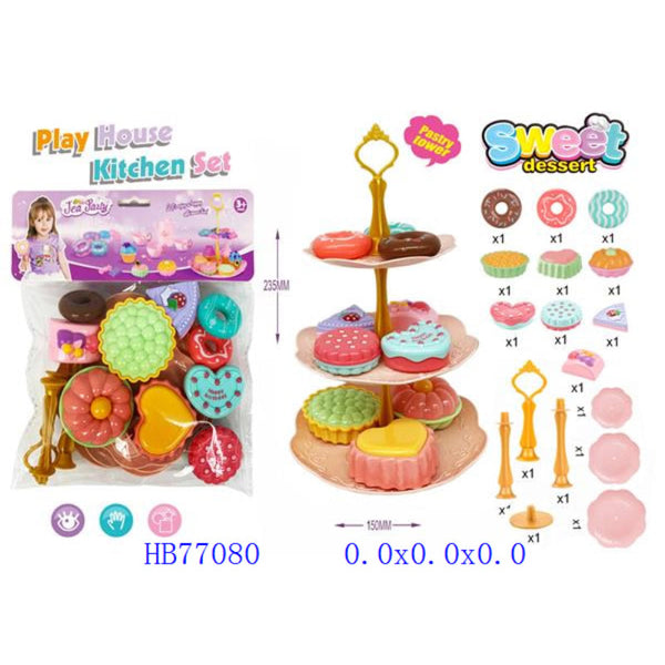 Pretend Play Pastry Tower