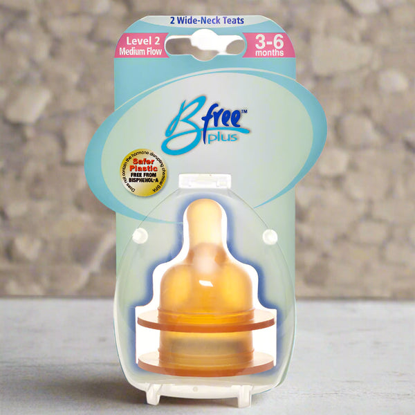 Bfree Newborn Natural Teat Twin Pack – Stage 2 Soft Silicone Nipples (3–6M)