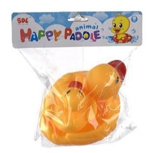 Floating Yellow Rubber Duck with Duckling - Bath Toy