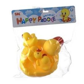 Floating Yellow Rubber Duck with Ducklings - Bath Toy