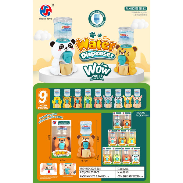 Pretend Play Mini Cartoon Water Dispenser for Kids
