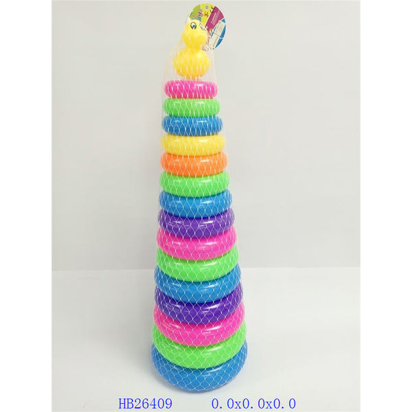 Large Rainbow Stacking Ring Tower Toy (15-Layers)
