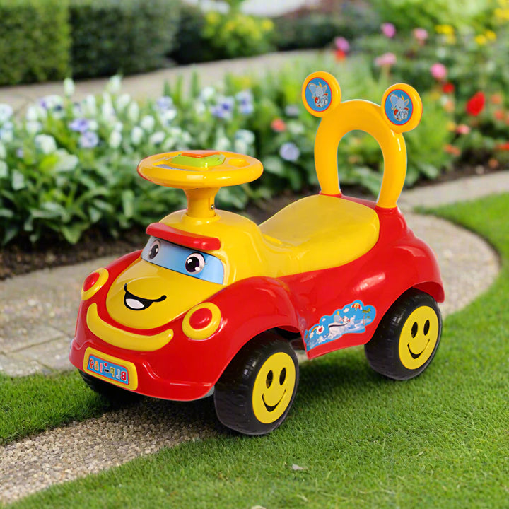 Cartoon Face Kids Push Car
