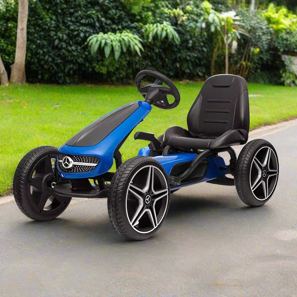 Mercedes Benz Pedal Gokart for Kids - Blue