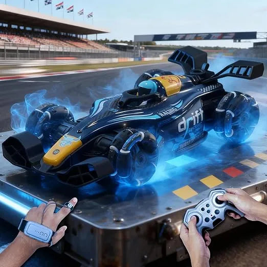4x4 Formula One RC Car – Drift, Smoke & Dual Remotes | Giggle Nest