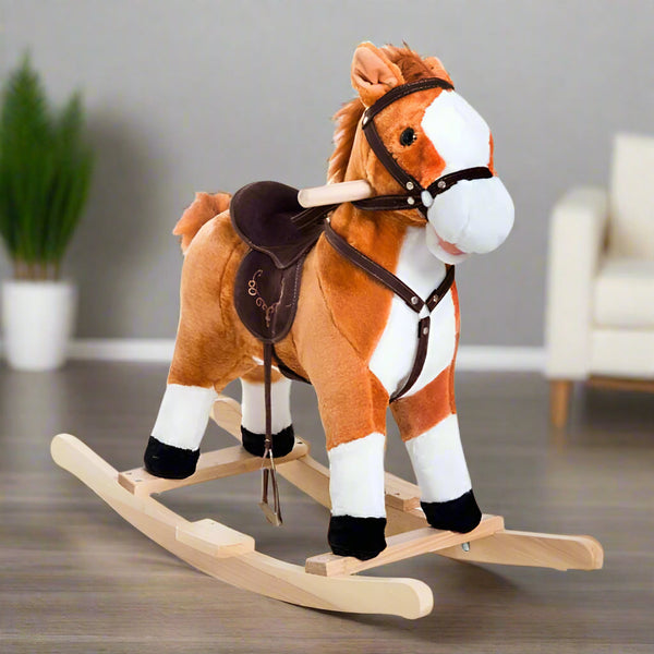 Classic Kids Rocking Horse – Large 29" Wooden Ride-On