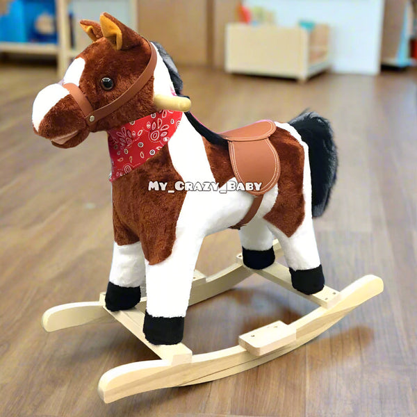 Compact Plush Rocking Horse for Kids