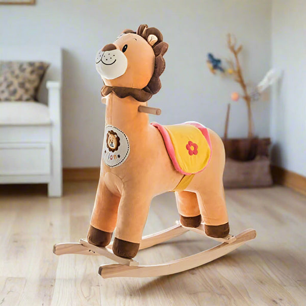 Plush Rocking Lion for Toddlers