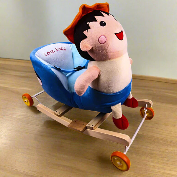 Plush Cartoon 2-in-1 Rock and Ride-On Toy