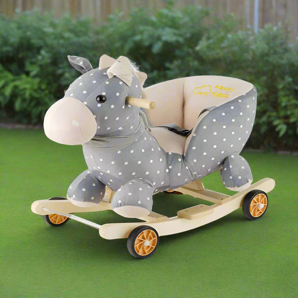 Plush Horse 2-in-1 Rock and Ride-On Toy