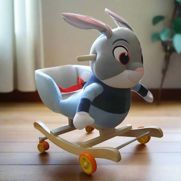 Plush Bunny 2-in-1 Rock and Ride-On Toy
