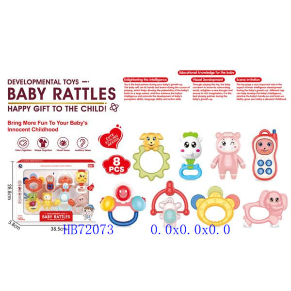 Baby Rattles - 8 Pcs