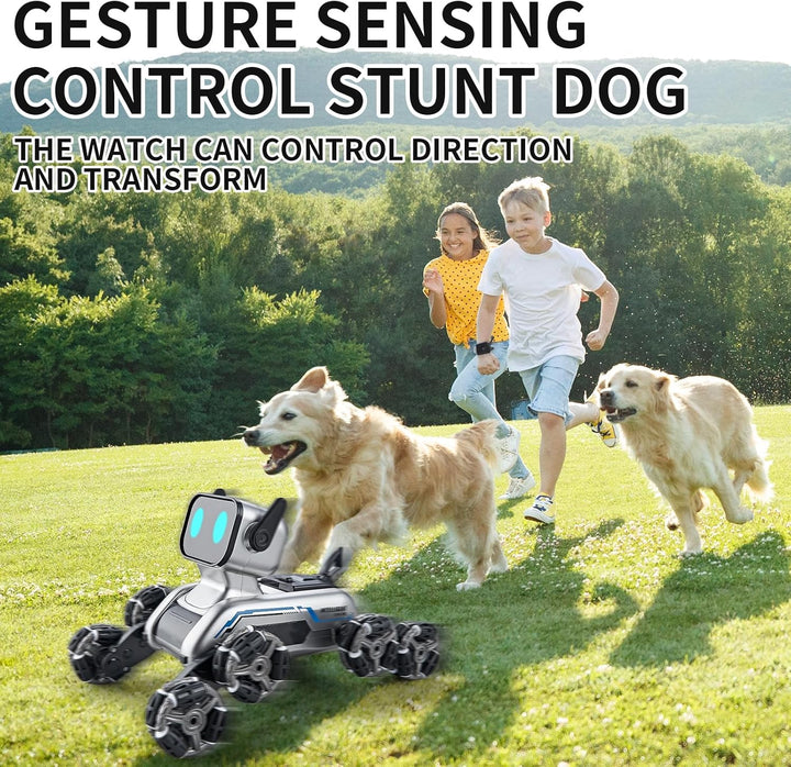 Robot Riding Dog 8WD Gesture Sensing RC Stunt Robot Dog Car – Remote Control Drift Clim ...