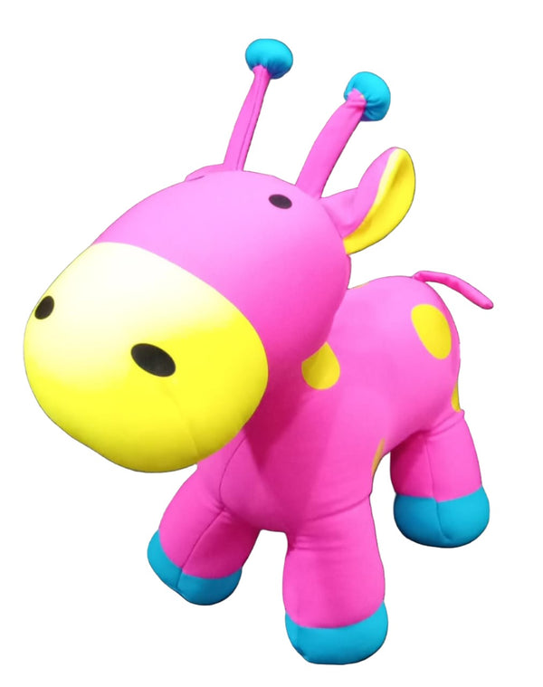 Stuffed Soft Bean Cow - Pink