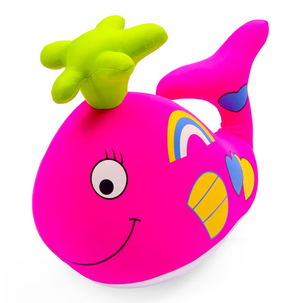 Stuffed Whale Toy - Pink