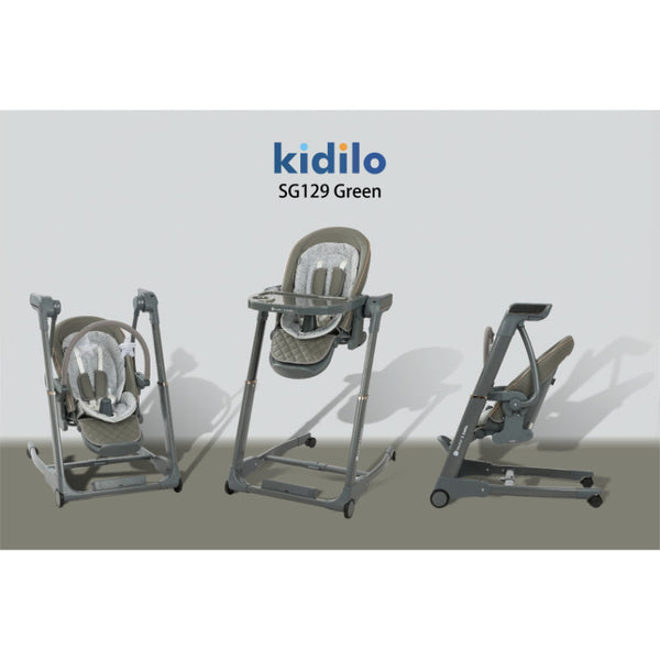Kidilo 3-in-1 Baby High Chair, Swing & Booster Seat