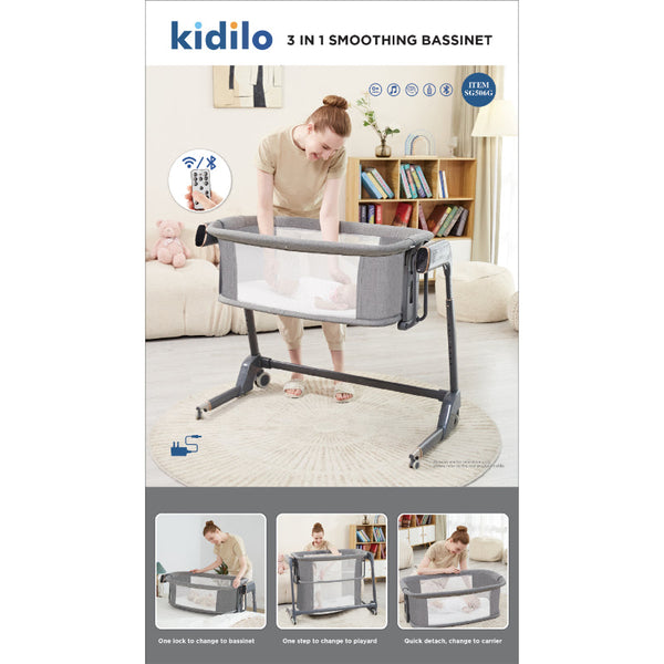 Kidilo 3-in-1 Soothing Baby Bassinet