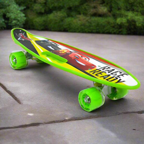 Disney Cars Theme Skateboard with Glowing Wheels