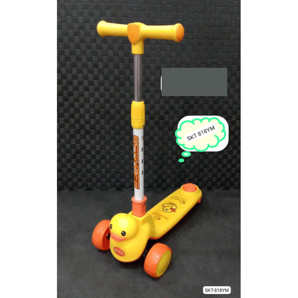 Yellow Duckie Themed 3-Wheel Kick Scooter