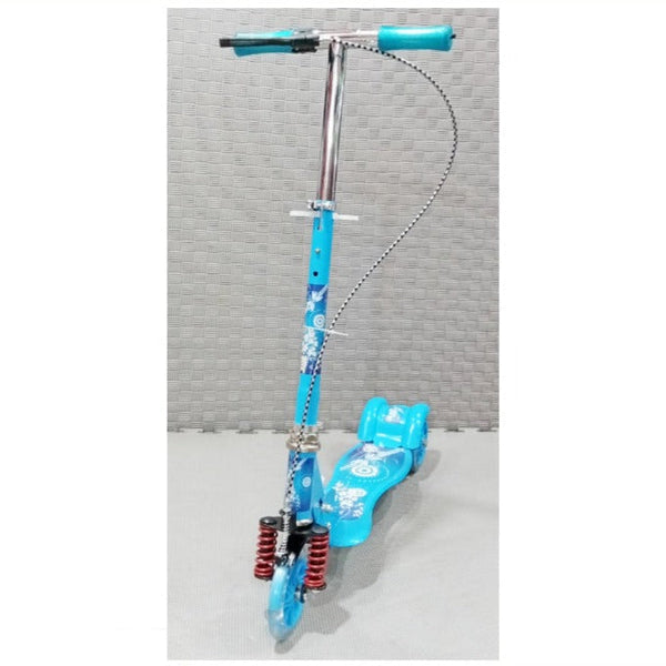 ShockGlide 3-Wheel Kick Scooter for Kids - Neon Blue