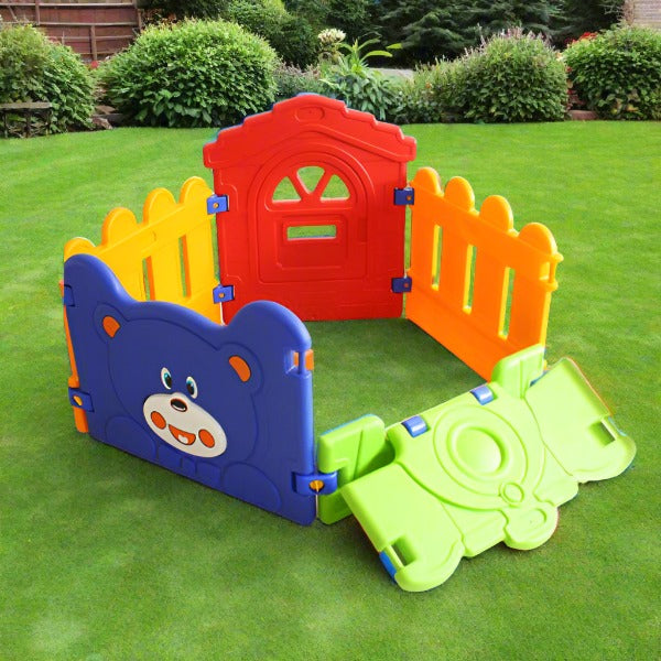Safe & Spacious Play Yard – Multicolor (L-55" W-50" H-31")