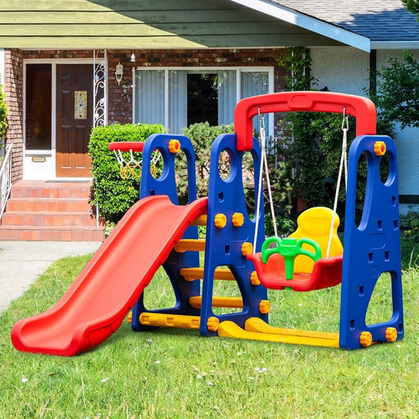 Kids Slide & Swing  L-66" W-68" H-54"