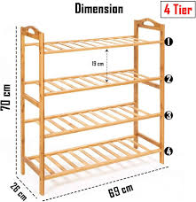 4-Tier Shoe Rack Organizer